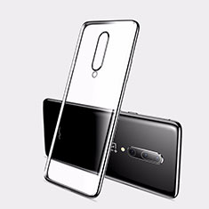 Silikon Schutzhülle Ultra Dünn Tasche Durchsichtig Transparent H01 für OnePlus 7 Schwarz