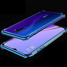 Silikon Schutzhülle Ultra Dünn Tasche Durchsichtig Transparent H01 für Oppo A9 (2020) Blau