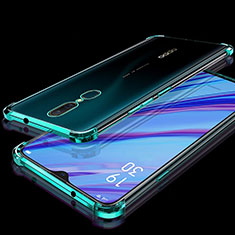 Silikon Schutzhülle Ultra Dünn Tasche Durchsichtig Transparent H01 für Oppo A9X Grün