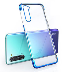 Silikon Schutzhülle Ultra Dünn Tasche Durchsichtig Transparent H01 für Oppo K7 5G Blau