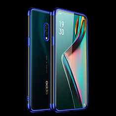 Silikon Schutzhülle Ultra Dünn Tasche Durchsichtig Transparent H01 für Oppo Realme X Blau