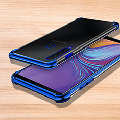 Silikon Schutzhülle Ultra Dünn Tasche Durchsichtig Transparent H01 für Samsung Galaxy A9s Blau