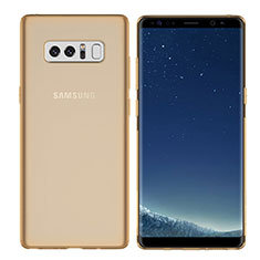 Silikon Schutzhülle Ultra Dünn Tasche Durchsichtig Transparent H01 für Samsung Galaxy Note 8 Gold