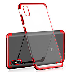 Silikon Schutzhülle Ultra Dünn Tasche Durchsichtig Transparent H01 für Xiaomi Mi 8 Explorer Rot