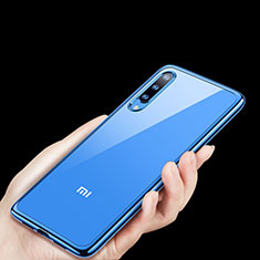 Silikon Schutzhülle Ultra Dünn Tasche Durchsichtig Transparent H01 für Xiaomi Mi 9 Blau