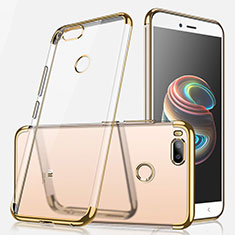 Silikon Schutzhülle Ultra Dünn Tasche Durchsichtig Transparent H01 für Xiaomi Mi A1 Gold