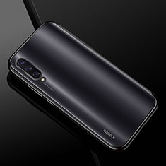 Silikon Schutzhülle Ultra Dünn Tasche Durchsichtig Transparent H01 für Xiaomi Mi A3 Schwarz