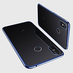 Silikon Schutzhülle Ultra Dünn Tasche Durchsichtig Transparent H01 für Xiaomi Mi Max 3 Blau