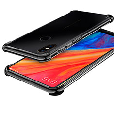 Silikon Schutzhülle Ultra Dünn Tasche Durchsichtig Transparent H01 für Xiaomi Mi Mix 2S Schwarz