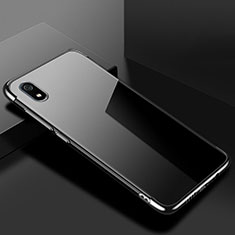 Silikon Schutzhülle Ultra Dünn Tasche Durchsichtig Transparent H01 für Xiaomi Redmi 7A Schwarz