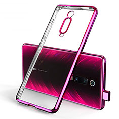 Silikon Schutzhülle Ultra Dünn Tasche Durchsichtig Transparent H01 für Xiaomi Redmi K20 Rot