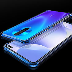 Silikon Schutzhülle Ultra Dünn Tasche Durchsichtig Transparent H01 für Xiaomi Redmi K30 4G Blau