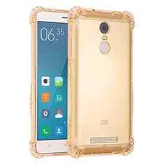 Silikon Schutzhülle Ultra Dünn Tasche Durchsichtig Transparent H01 für Xiaomi Redmi Note 3 MediaTek Gold