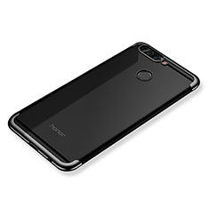 Silikon Schutzhülle Ultra Dünn Tasche Durchsichtig Transparent H02 für Huawei Honor V9 Schwarz
