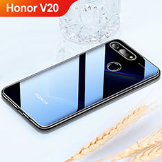Silikon Schutzhülle Ultra Dünn Tasche Durchsichtig Transparent H02 für Huawei Honor View 20 Schwarz