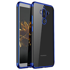 Silikon Schutzhülle Ultra Dünn Tasche Durchsichtig Transparent H02 für Huawei Mate 9 Blau