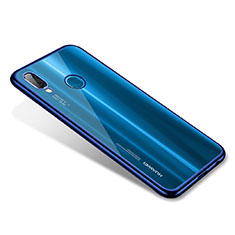 Silikon Schutzhülle Ultra Dünn Tasche Durchsichtig Transparent H02 für Huawei Nova 3e Blau