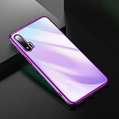 Silikon Schutzhülle Ultra Dünn Tasche Durchsichtig Transparent H02 für Huawei Nova 6 5G Violett