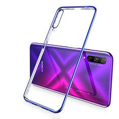 Silikon Schutzhülle Ultra Dünn Tasche Durchsichtig Transparent H02 für Huawei P Smart Pro (2019) Blau