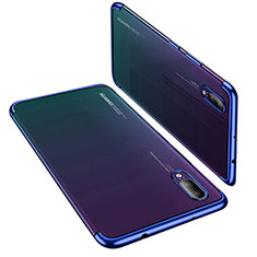 Silikon Schutzhülle Ultra Dünn Tasche Durchsichtig Transparent H02 für Huawei P20 Blau