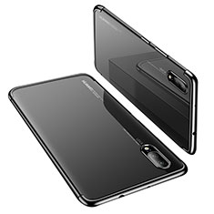 Silikon Schutzhülle Ultra Dünn Tasche Durchsichtig Transparent H02 für Huawei P20 Schwarz