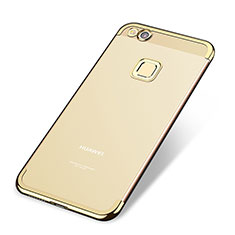 Silikon Schutzhülle Ultra Dünn Tasche Durchsichtig Transparent H02 für Huawei P8 Lite (2017) Gold