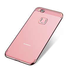 Silikon Schutzhülle Ultra Dünn Tasche Durchsichtig Transparent H02 für Huawei P8 Lite (2017) Rosegold