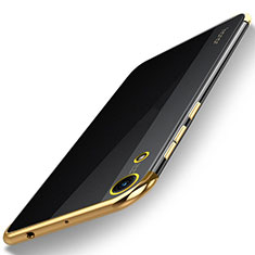 Silikon Schutzhülle Ultra Dünn Tasche Durchsichtig Transparent H02 für Huawei Y6 Prime (2019) Gold
