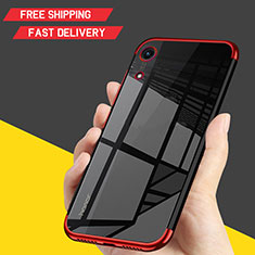 Silikon Schutzhülle Ultra Dünn Tasche Durchsichtig Transparent H02 für Huawei Y6 Prime (2019) Rot