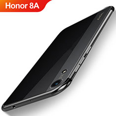 Silikon Schutzhülle Ultra Dünn Tasche Durchsichtig Transparent H02 für Huawei Y6 Prime (2019) Schwarz