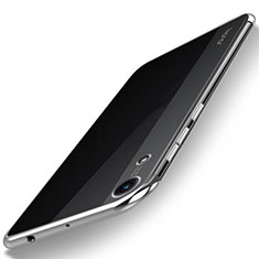 Silikon Schutzhülle Ultra Dünn Tasche Durchsichtig Transparent H02 für Huawei Y6 Prime (2019) Silber