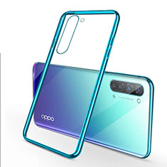 Silikon Schutzhülle Ultra Dünn Tasche Durchsichtig Transparent H02 für Oppo Find X2 Lite Grün