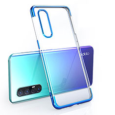 Silikon Schutzhülle Ultra Dünn Tasche Durchsichtig Transparent H02 für Oppo Find X2 Neo Blau