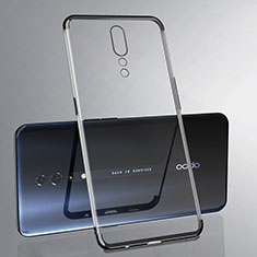 Silikon Schutzhülle Ultra Dünn Tasche Durchsichtig Transparent H02 für Oppo Reno Z Schwarz