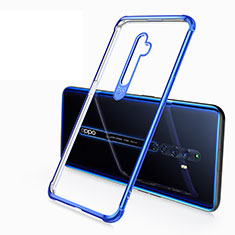 Silikon Schutzhülle Ultra Dünn Tasche Durchsichtig Transparent H02 für Oppo Reno2 Z Blau