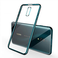 Silikon Schutzhülle Ultra Dünn Tasche Durchsichtig Transparent H02 für Realme X Grün