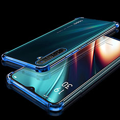 Silikon Schutzhülle Ultra Dünn Tasche Durchsichtig Transparent H02 für Realme XT Blau