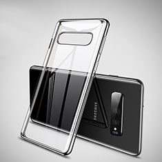 Silikon Schutzhülle Ultra Dünn Tasche Durchsichtig Transparent H02 für Samsung Galaxy S10 5G Schwarz