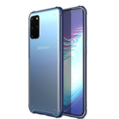 Silikon Schutzhülle Ultra Dünn Tasche Durchsichtig Transparent H02 für Samsung Galaxy S20 Plus 5G Blau