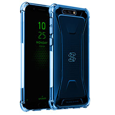 Silikon Schutzhülle Ultra Dünn Tasche Durchsichtig Transparent H02 für Xiaomi Black Shark Blau