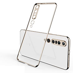 Silikon Schutzhülle Ultra Dünn Tasche Durchsichtig Transparent H02 für Xiaomi Mi 10 Pro Gold