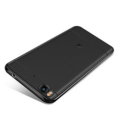 Silikon Schutzhülle Ultra Dünn Tasche Durchsichtig Transparent H02 für Xiaomi Mi 5S 4G Schwarz