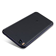 Silikon Schutzhülle Ultra Dünn Tasche Durchsichtig Transparent H02 für Xiaomi Mi 5S Blau