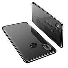 Silikon Schutzhülle Ultra Dünn Tasche Durchsichtig Transparent H02 für Xiaomi Mi 6X Schwarz