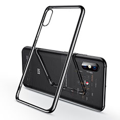 Silikon Schutzhülle Ultra Dünn Tasche Durchsichtig Transparent H02 für Xiaomi Mi 8 Pro Global Version Schwarz