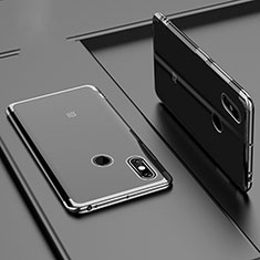 Silikon Schutzhülle Ultra Dünn Tasche Durchsichtig Transparent H02 für Xiaomi Mi Max 3 Schwarz