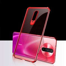 Silikon Schutzhülle Ultra Dünn Tasche Durchsichtig Transparent H02 für Xiaomi Redmi K30 5G Rot