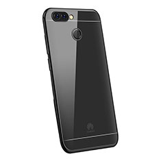 Silikon Schutzhülle Ultra Dünn Tasche Durchsichtig Transparent H03 für Huawei Enjoy 7S Schwarz