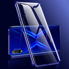 Silikon Schutzhülle Ultra Dünn Tasche Durchsichtig Transparent H03 für Huawei Honor 9X Blau