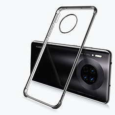 Silikon Schutzhülle Ultra Dünn Tasche Durchsichtig Transparent H03 für Huawei Mate 30 5G Schwarz